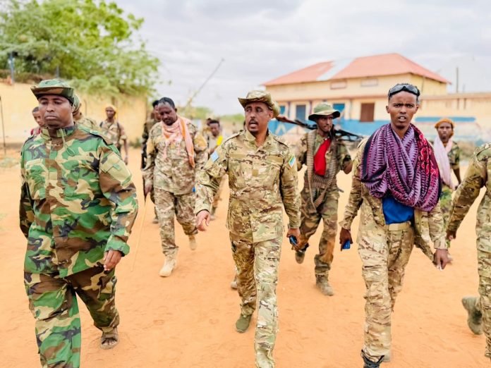 Jubaland forces entering Beled-Hawo after seizing control from federal troops