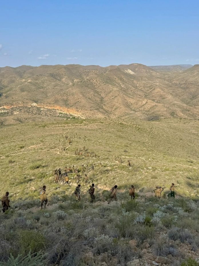 Puntland special forces track ISIS militants through the Galgala Mountains in northeastern Somalia during a counterterrorism operation.