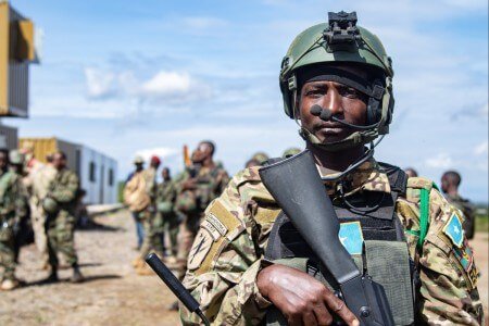 Somali Danab soldier during US-led Justified Accord 2024 in Kenya.
